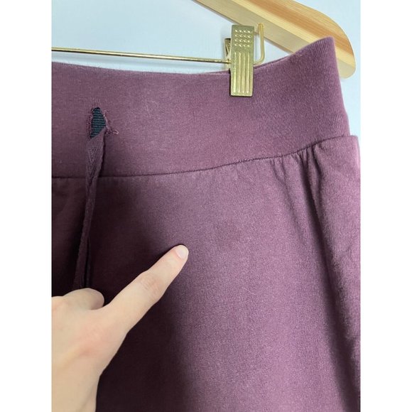 Karyn Seo Lounge Pants Womens Large Maroon Floral Embroidered FLAWED - Picture 5 of 11